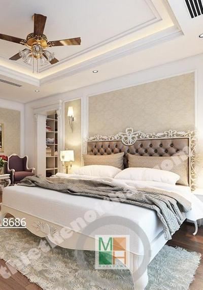 Thiết kế nội thất phòng ngủ khách sạn tân cổ điển