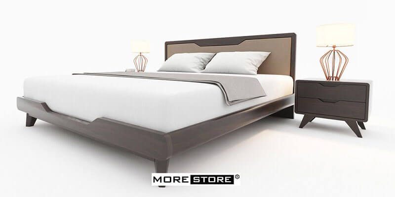 Mẫu thiết kế giường ngủ đẹp, hiện đại với đường vân gỗ tinh tế- MHG 00014